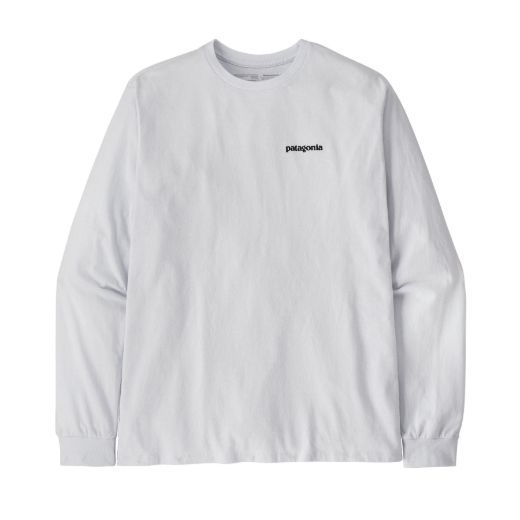 Bilde av Patagonia M L-S P-6 Logo Responsibili-Tee Hvit